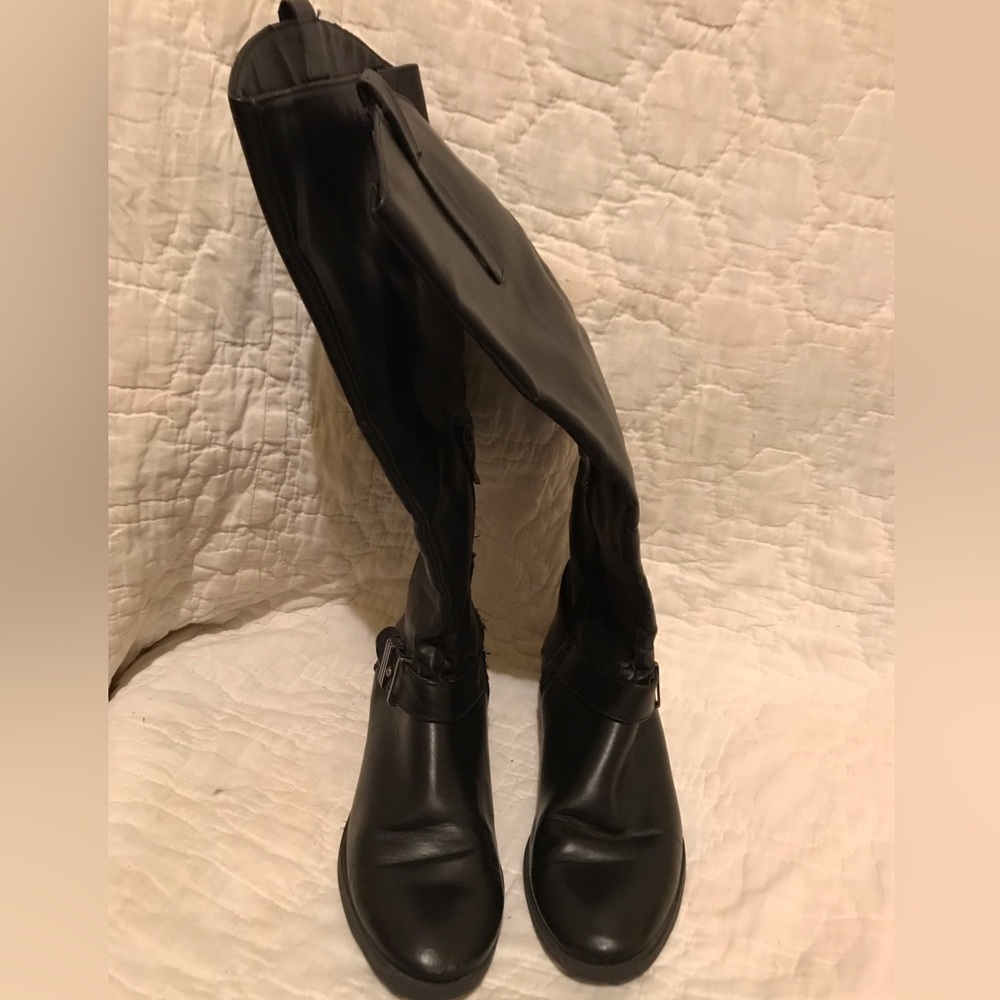 Sam and Libby black riding boots with buckle